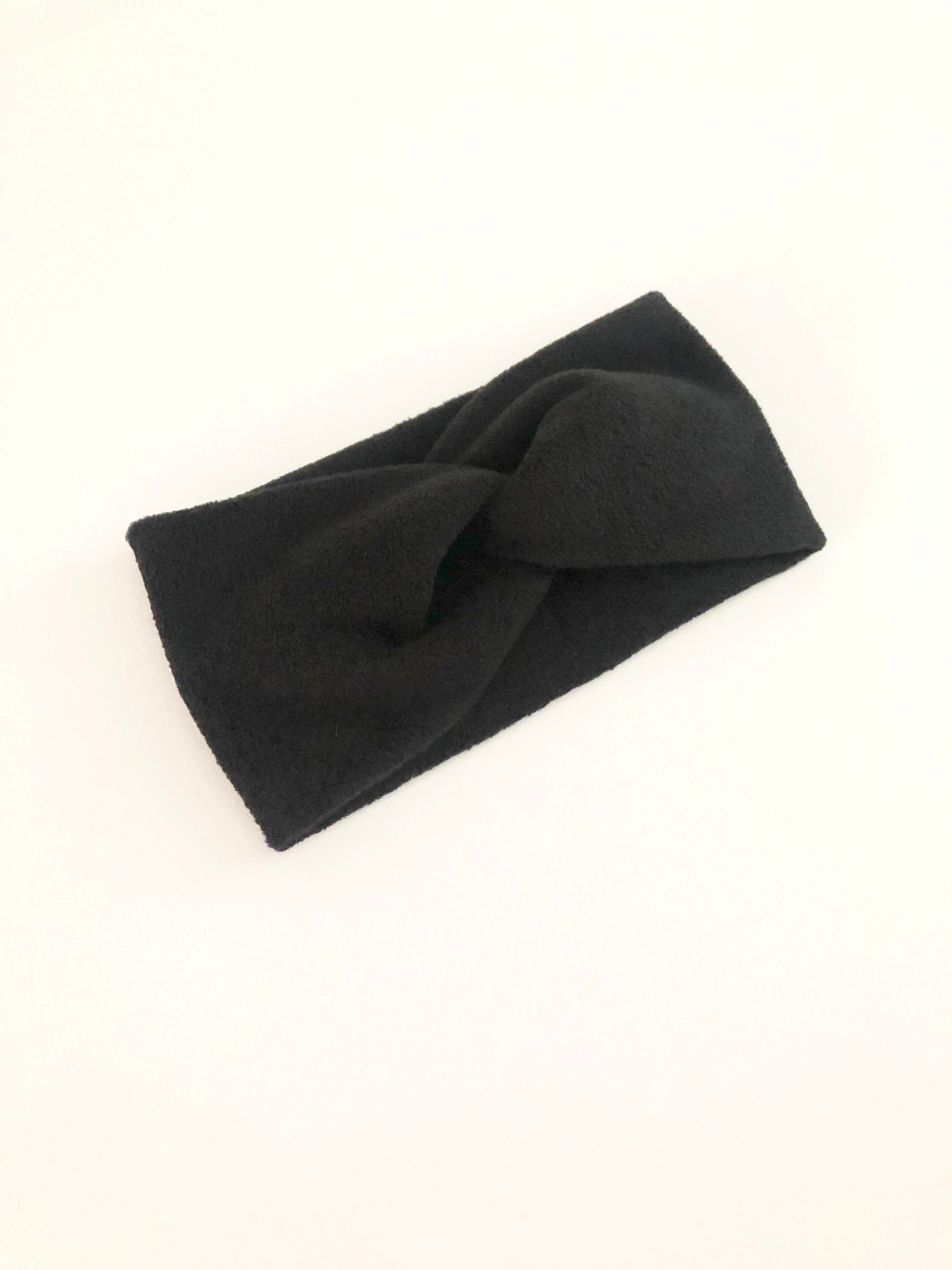 Black Fleece Headband for Women Adult Twist Headband Soft Etsy