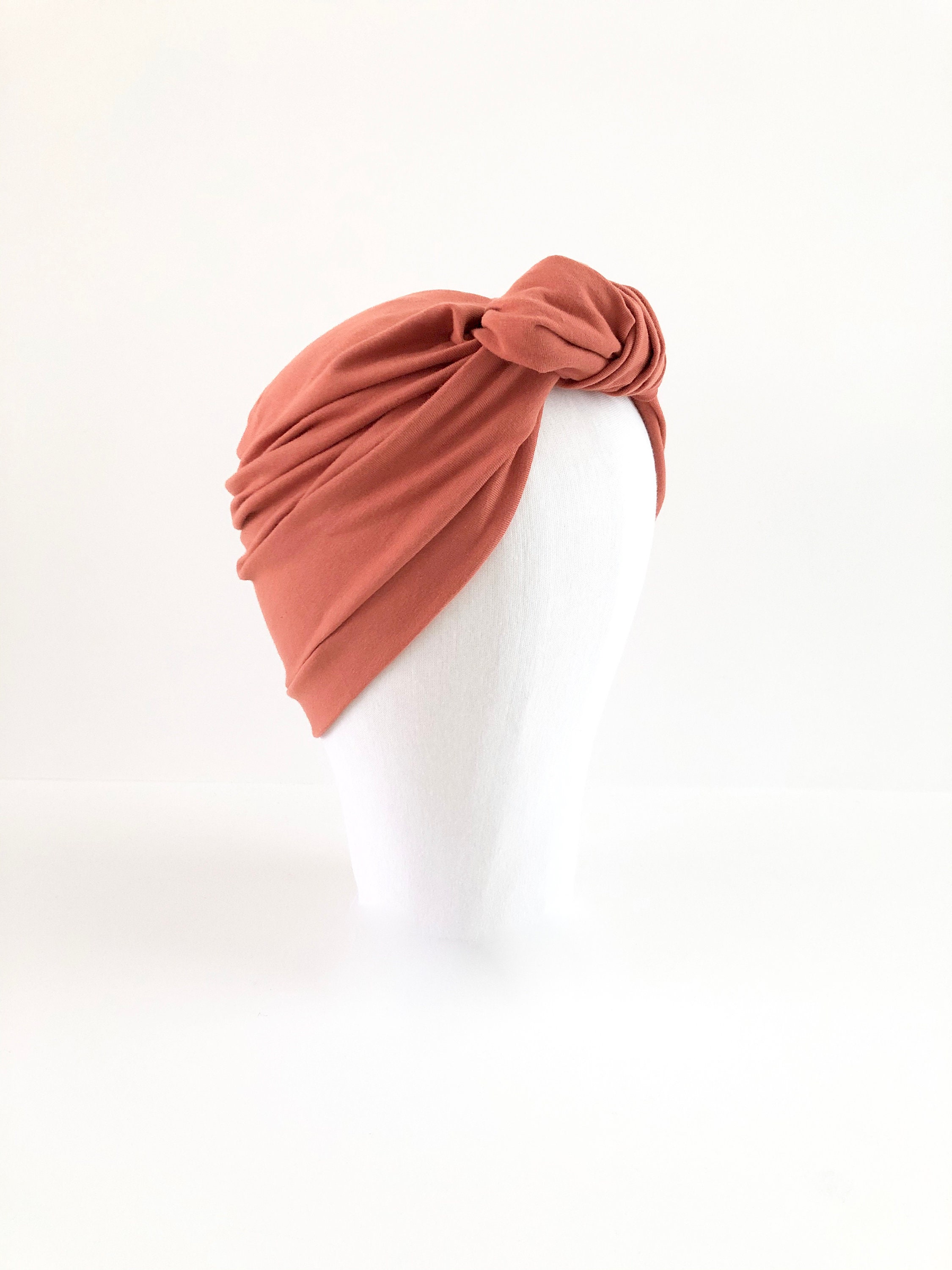Burnt Orange Turban Head Wrap Front Knot Turban Hat Turban | Etsy UK