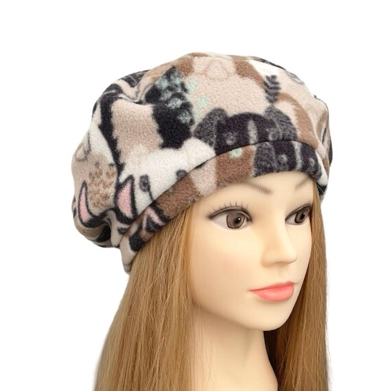 Beret Hat Soft Dog Print French Beret Hat Cute Funky Fashion  display picture 1