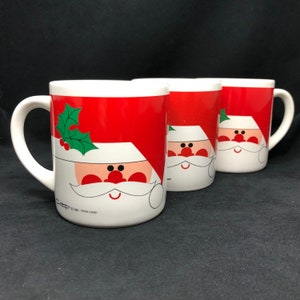 Vintage Santa Mugs Made in Korea by Contempo 1981 (3)