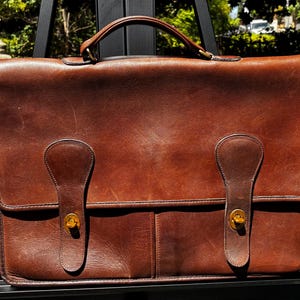Vintage Coach Leather Briefcase - Etsy