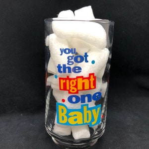 Vintage Diet Pepsi Glass 1980s You’ve Got The Right One Baby Uh Huh Ray Charles Promotion