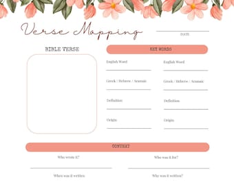 Bible Verse Mapping Printable
