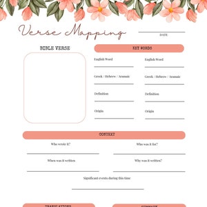 Bible Verse Mapping Printable