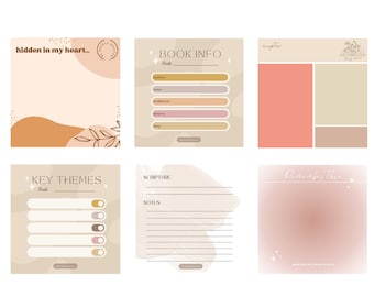 Bible Study Sticky Notes - printable, digital