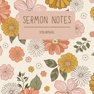 Sermon Notes Journal Whimsical