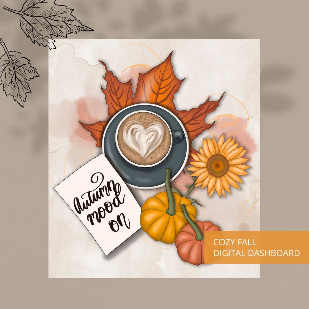 Cozy Fall A5 Planner Dashboards: Autumn Journal Set (digital Download ...