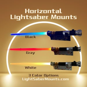Horizontal Lightsaber Wall Mount Organiser Display - 3 Color Options - Free Hardware Included