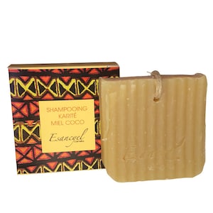 Cold saponified solid shampoo, Shea, honey, coconut