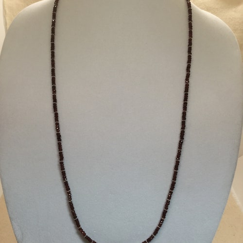 Garnet Long shops Beaded Necklace