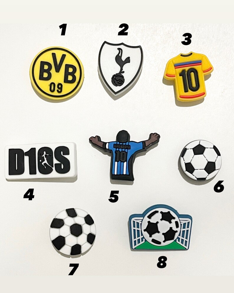 soccer croc charms