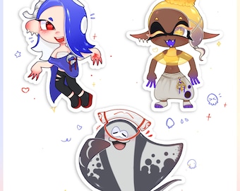 Splatoon 3 Deep Cut Vinyl Stickers (PACK OF 3) shiver frye bigman