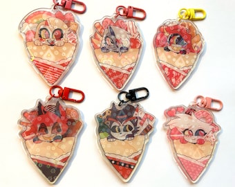 Hazbin Hotel Acrylic Charm: Crepe Cuties, Double-Sided, Lobster Hook
