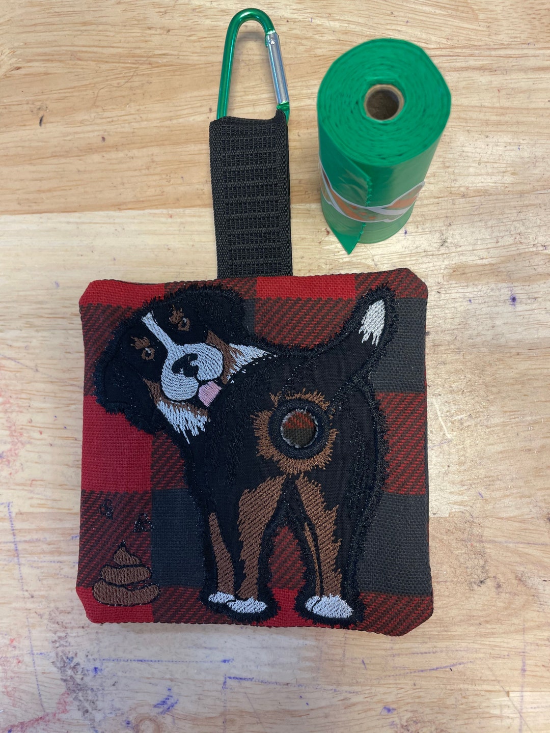 Christmas Bernese Mountain Dog Poop Bag Holder Etsy