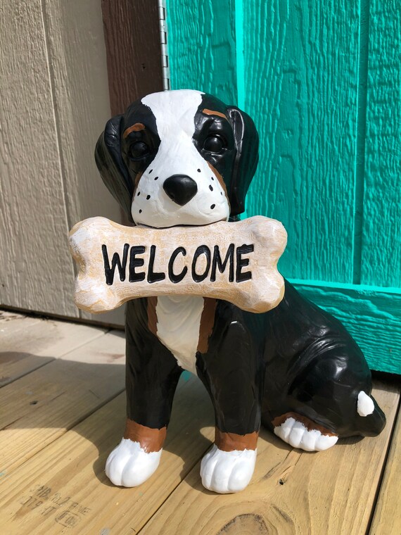 bernese mountain dog statue