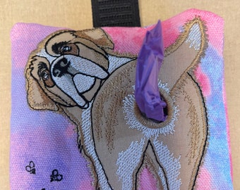 Saint Bernard poop bag holder