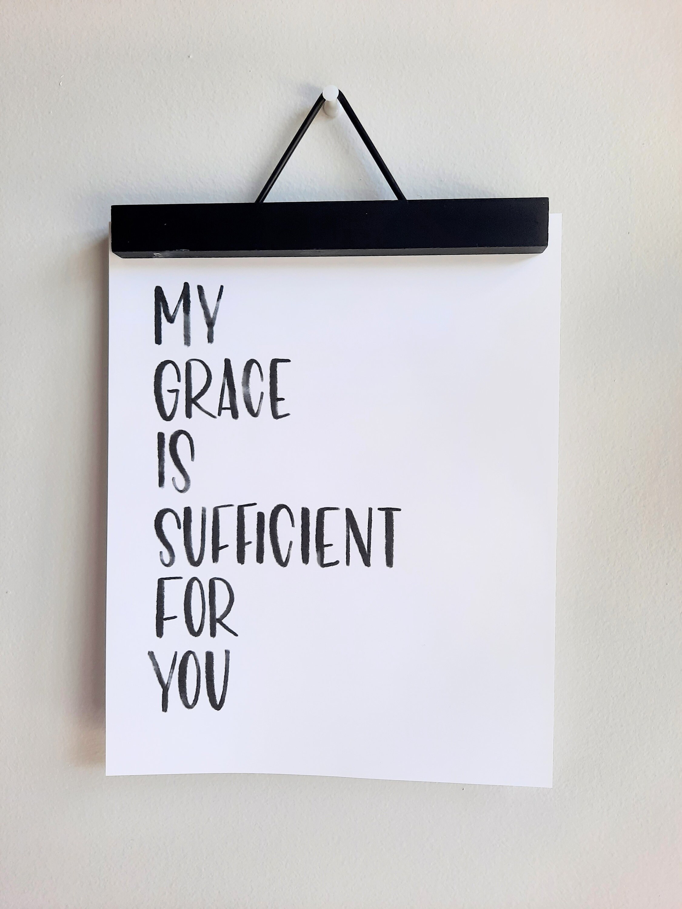My Grace is Sufficient For You 8x10 print Hand Lettered Etsy