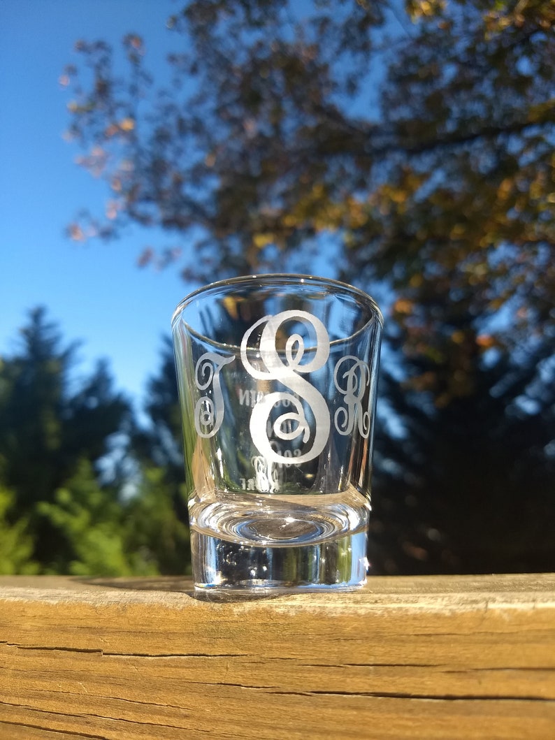 Etched Personalized Shot Glasses Etsy
