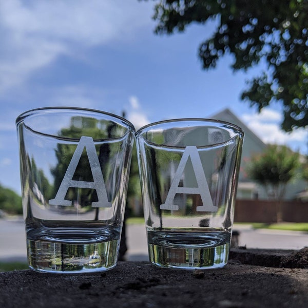 Etched Shot Glass Etsy
