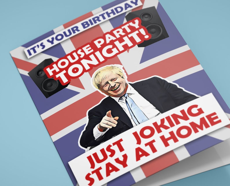 Boris Johnson Birthday Card Funny Prime Minister Greetings | Etsy