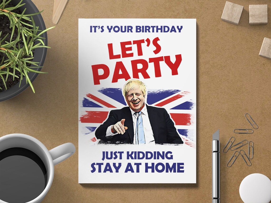 Boris Johnson Birthday Card Funny Prime Minister Greetings | Etsy