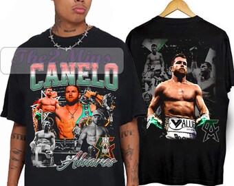 Vintage 90s Graphic Style Canelo Alvarez T-Shirt, Canelo Alvarez Two Sided Sweatshirt, Retro American Boxer Graphic Shirt For Man And Women