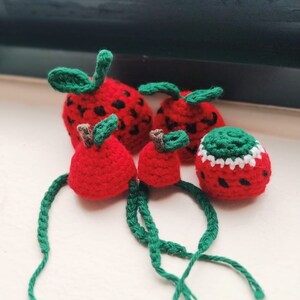 Crochet Fruit Hats for Pets - Berry Hats - Hat for bunny, hedgehog, chameleon, hamster, guinea pigs, lizard, reptiles - Tiny hat for pets