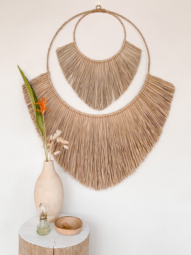 Large seagrass wall hanging natural raffia wall decor Etsy