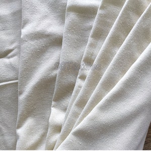 45“ (114cm) Width 100% Raw Silk Noil Fabrics White Color Sold by Yard for Men&#39;s or Women&#39;s Shirts Dresses Sewing DIY