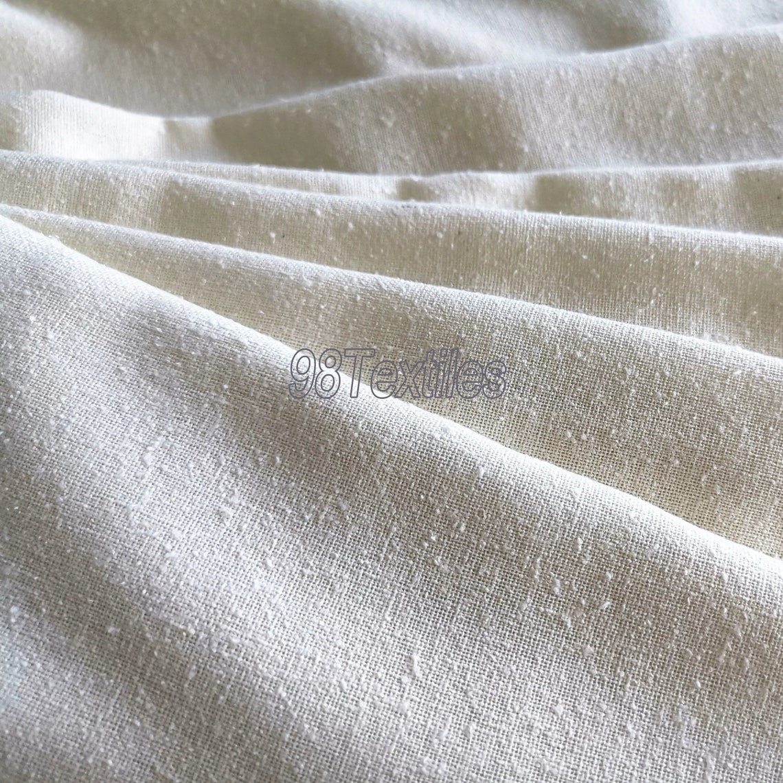 100 Raw Silk Noil Fabrics White Color Width 55 140cm Etsy