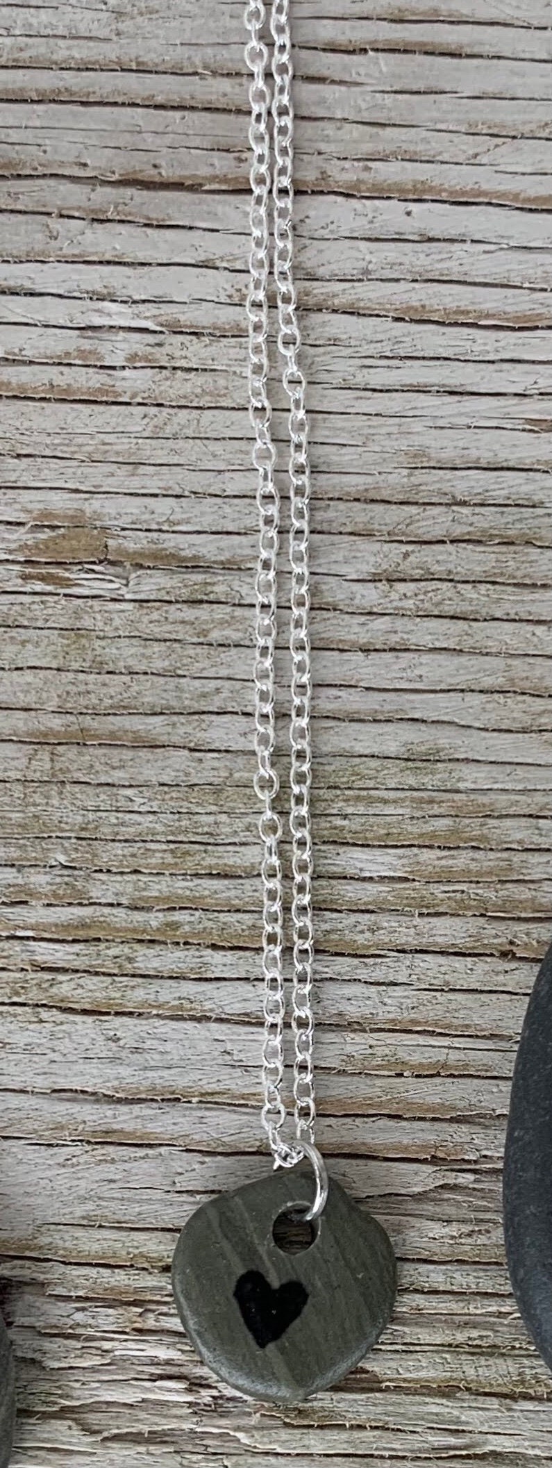 Heart Rock Necklace Etsy UK