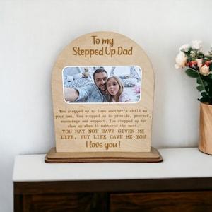 Personalised Fathers day sign  - Perfect gift for step dad - Frame - Unique - Bespoke - display - birthday present - daddy - Home decor