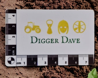 Personalised Metal Detectorist Wallet photographic scale card - finds - treasure - coin - display - roman - saxon - mat - Detecting