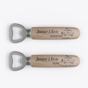 Personalised wooden bottle opener - Motorhome - Camping - Campervan - travelling - Christmas - Birthday - Fathers day - Mothers day - Xmas