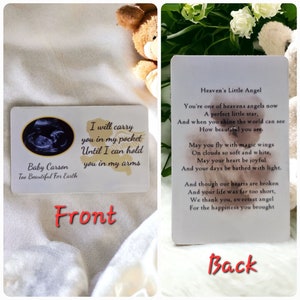Personalisierte Baby Kind Erinnerungs Geldbörse - Geldbeutel Karte - Beerdigung - Jahrestag - Erinnerung - Sentimental - Geschenk - Nachdenklich - Grabdekor