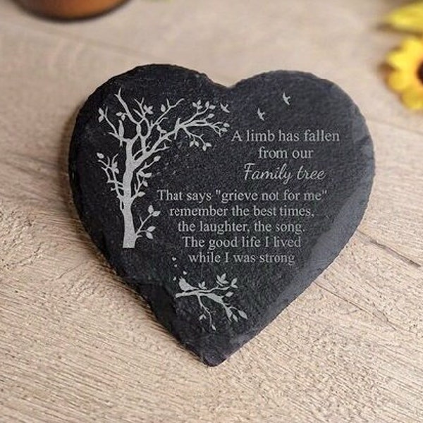 Beautiful memorial grave marker, memorial slate, indoor or outdoor, remembering your loved ones, Dad, Mum, Aunty, Uncle, Grandma, grandad