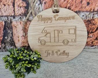 Personlig husbilshängande dekoration, fin liten present, camping, husbil, udda, nyhet, fars dag, födelsedag, jul