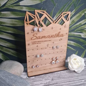 Personalised jewellery stand - display your favorite Jewellery - stunning gift - birthday, Christmas, valentines day present
