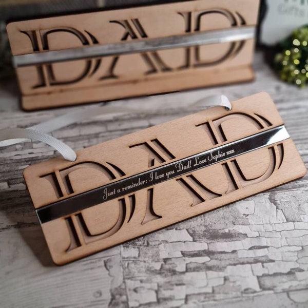 Personalised DAD plaque - The perfect gift for fathers day - Birthday - New father - present - sign - bespoke - keepsake - memory