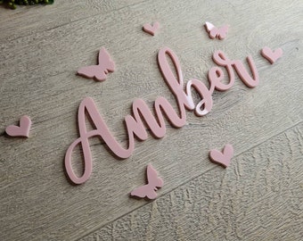 Personalised door name sign - toybox sign - perfect for nursery - bedroom - children - choice of colour - home decoration - wall decor