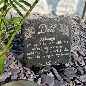 Personalised memorial grave marker, memorial slate, indoor or outdoor, remembering your loved ones, Dad, Mum, Aunty, Uncle, Grandma, grandad