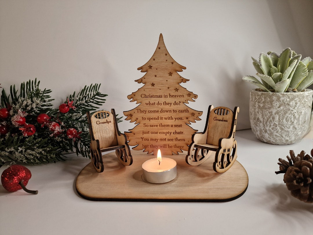 Personalised christmas candle holder