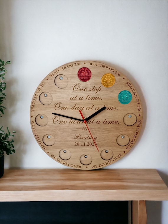 Personalised Recovery Token Display Clock - Chips - Personalized