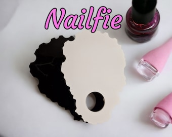 Acrylic Nailfie Nail Technician Prop - Acrylic Nail Prop Disc - Flat lay - Photo Prop - Salon Display - Accessory - Showcase - Varnish