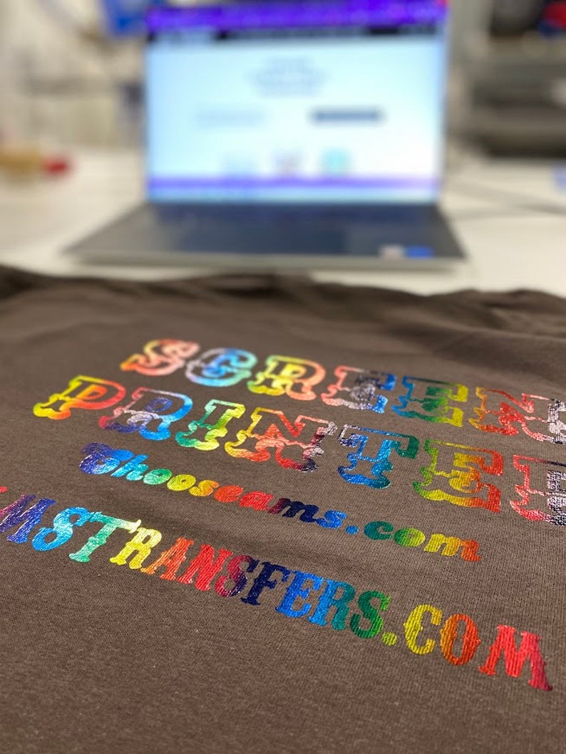 Foil Screen Printed Transfer High Quality CUSTOM Screen Etsy