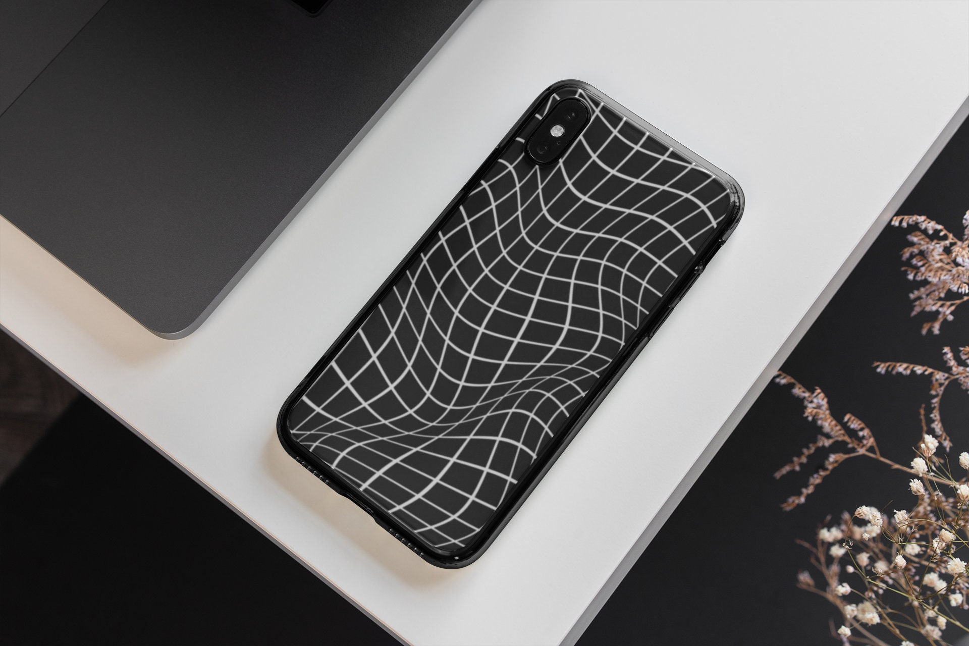 Wavy Grid Phone Case iPhone Samsung Galaxy Galaxy Note Etsy