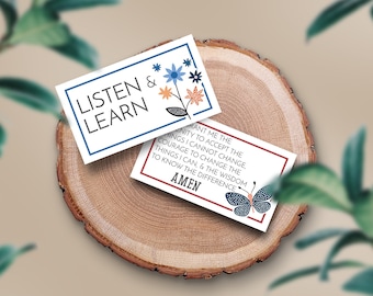 Printable Recovery Pocket Cards - AlAnon, CoDA, and other 12-Step Program Slogans, Sayings, Acronyms, & Quotes Reminder Card Set (DOWNLOAD)