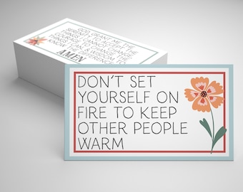 Printable Recovery Pocket Cards - AlAnon, CoDA, and other 12-Step Program Slogans, Sayings, Acronyms, & Quotes 100 Card Set (DOWNLOAD)