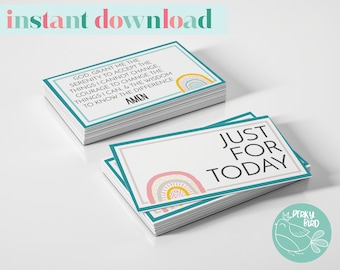 Printable Recovery Pocket Cards - AlAnon, CoDA, and other 12-Step Program Slogans, Sayings, Acronyms, & Quotes Reminder Card Set (DOWNLOAD)