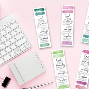 Printable Serenity Prayer Bookmarks - Alanon, Coda, &amp; 12-step Slogans ...